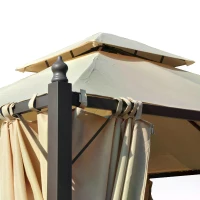 Outsunny Tente de Réception Style Colonial Beige 201 x 43,5 x 22 cm(m-7)