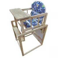 HOMCOM 50Lx44Wx88H cm Baby Dinning Feeding Highchair-Blue Padding Seat(m-9)