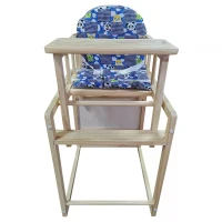 HOMCOM 50Lx44Wx88H cm Baby Dinning Feeding Highchair-Blue Padding Seat(m-8)