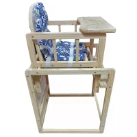 HOMCOM 50Lx44Wx88H cm Baby Dinning Feeding Highchair-Blue Padding Seat(m-10)