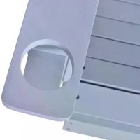 Outsunny Outdoor Classic Wooden Adirondack Deck Chair with Cup Holder - Grey(m-11)