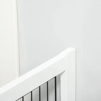 PawHut Barreira de Segurança Dobrável para Cães Barreira de Proteção com 4 Painéis para Animais de Estimação com Pés para Portas Escadas Corredores 264x35,5x77cm Branco(m-8)