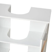 Kleankin Móvel para Lavatório Pousar Armário Casa de Banho de Madeira com 2 Portas e Prateleira Interior Estilo Moderno 60x30x60,5cm Branco(m-9)