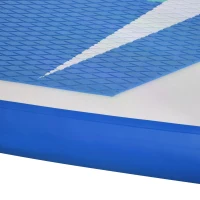 HOMCOM Soozier/HOMCOM Inflatable Stand Up Paddle Board with Durable Accessories SUP Carry Bag Non-Slip Deck Adj Paddle Pump Leash for Adults Kids Blue and White(m-6)