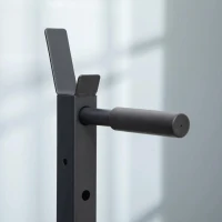 HOMCOM Suporte Multifuncional para Barras de Pesos Flexões Agachamentos Ajustável em Altura e Largura Equipamento Fitness para Academia Casa Aço 123-170x103x111x161cm Preto(m-8)