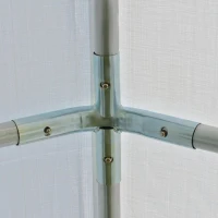 Outsunny Tenda para Festas 6x3m Tenda de Jardim com 4 Paredes Laterais 2 Portas Enroláveis e 6 Janelas Proteção UV para Exterior Eventos Casamentos Branco(m-11)