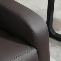 HOMCOM Poltrona de Massagem Reclinável com 2 Zonas de Massagem 8 Programas e 5 Níveis de Intensidade 68x88x98 cm Marrom Escuro(m-9)
