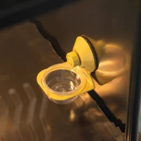 PawHut Terrário para Reptéis Terrário para Insetos de Acrílico com Comedouro Termômetro 2 Suportes para Lâmpada E27 e Interruptor para Largato Camaleão 60x40x40,5cm Preto(m-10)