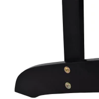 Outsunny Outdoor Classic Wooden Adirondack Deck Chair with Cup Holder - Black(m-13)