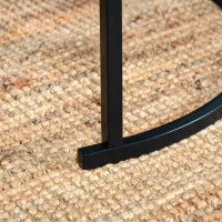 HOMCOM Conjunto de 2 Mesas Auxiliares Redondas Empilháveis Mesa de Centro Modernas com Bancada em Efeito de Mármore e Estrutura de Aço Ø60x46cm e Ø40x40cm Preto(m-11)