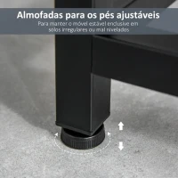 HOMCOM Consola Mesa de Entrada 120x34x81cm com 2 Gavetas e Pés Ajustáveis Móvel de Entrada de Estilo Moderno para Corredor Entrada Branco e Preto(m-7)
