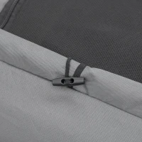 PawHut Reboque de Bicicleta para Cães 2 em 1 Carrinho para Animais de Estimação com Porta Enrolável Cinto de Segurança Bandeira e Refletores 130x64x97cm Vermelho e Cinza(m-13)