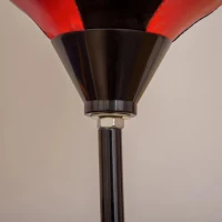 HOMCOM Punching Ball de Boxe para Crianças de +3 Anos com Altura Ajustável Luvas e Inflador Base 33x33x73-109cm Preto e Vermelho(m-11)