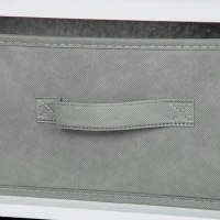 HOMCOM Conjunto de Mesa Infantil de Madeira com 2 Cadeiras 2 Gavetas de TNT de Armazenamento Mobiliário para Crianças Secretária 71x48x49cm Cadeiras 29x27x53cm Branco e Cinza(m-8)