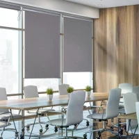 Outsunny Exterior Roller Shade Cordless Roller Shade Manual Patio Window Blind Pull Down Roller Sun Shade(m-2)