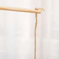 PawHut Arranhador para Gatos com Postes de Sisal em Forma de Cogumelo Brinquedo Suspenso Penas Pista de Bolas de Madeira e Bola com Mola 46x44x56,5cm Marrom e Bege(m-8)