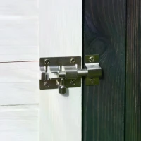 PawHut 170cm Deluxe Chicken Coop Small Animal Habitat Hen House with Outdoor Run Resting  Nesting Box Removable Tray Waterproof Asphalt Roof Lockable Door Grey(m-6)