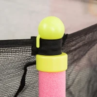 HOMCOM Trampolim para Crianças acima de 3 Anos Cama Elástica Infantil com Rede de Segurança e Estrutura de Aço para Interiores e Exteriores Carga 45kg 140x140x160cm Rosa(m-11)