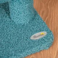 PawHut Árvore para Gatos Pequenos com Cama Removível Rolo com Sinos Poste Arranhador de Sisal Bola Suspensa e Brinquedo 37x25x45cm Azul e Laranja(m-7)