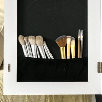 HOMCOM Joalheiro de Pé com Ângulo Ajustável Joalheiro de Corpo Inteiro com Prateleira Inferior Fechadura Magnética Suportes para Joias 47x36x157cm Branco e Preto(m-10)