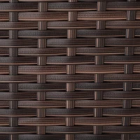 Outsunny Conjunto de Móveis de Vime PE para Jardim Conjunto de 9 Peças Mesa Cadeiras e Bancos com Almofadas para Exterior Marrom(m-9)