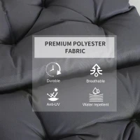 Outsunny Set of 2 Garden Chair Cushions Comfortable Seat Pad with Backrest for Sunbeds, Rocking Chairs, Loungers for Outdoor & Indoor Use(m-6)