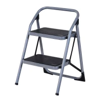 HOMCOM Escalera Plegable de Acero Taburete Escabel Base Antideslizante Tijera 2 Modelos (2 Peldaños)(m-1)