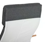 HOMCOM Set of 2 Linen Leisure Chair with Footstool, Modern Elegant Accent Chair with Wood Base Sponge Padded Cushion Headrest, Grey(m-12)