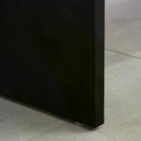 HOMCOM Modern Computer Work Desk Table Study w/ Shelf Drawer Standing Writing Station Display Stylish Storage Compact Black(m-10)