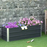 Outsunny verhoogd bed 125cm x 47cm x 40cm(m-2)