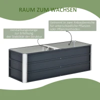 Outsunny verhoogd bed 125cm x 47cm x 40cm(m-4)