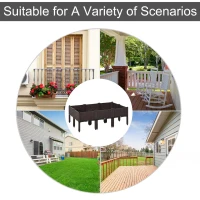 Outsunny 6pcs PP Garden Raised Bed 40Lx40Wx44H cm Self-Watering Design Free Combination Grow Box for Patio Yard Brown(m-7)