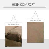 HOMCOM Lounge Sofa Bed Folding Adjustable Floor Lounger Sleeper Futon Mattress Seat Chair w/Pillow (Brown)(m-5)