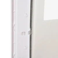 PawHut Porta para Cães e Gatos com Fechadura Magnética 2 Vias de Sistema de Bloqueio Porta para Animais de Estimação para Entrada e Saída Fácil de Instalar 31,5x5,5x39cm  Branco(m-7)