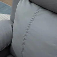 HOMCOM Poltrona Relax Levanta Pessoas com Controle Remoto Reclinação Elétrica de 160° Apoio para os Pés Encosto Estofado em PU e Bolsos Laterais 76x90x105cm Cinza(m-10)