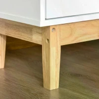 HOMCOM 8 Bottles Wine Cabinet with Tabletop, Storage Cabinet Sideboard with Wine Holder, 2 Glass Door Display Cupboard, Soft Close, Adjustable Shelf, White(m-9)