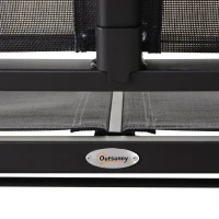 Outsunny Baloiço de 2 Lugares Cadeira de Balanço de JardimTubo de Metal e Tecido de Textilene para Exteriores Carga Máx. 200 kg 120x70x85 cm Cinza(m-10)