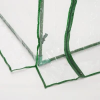 Outsunny Estufa 200x100x80cm para Jardim Terraço Cultivo de Plantas Estufa com Estrutura de Aço Cobertura PVC Transparente(m-10)