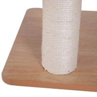 PawHut Árvore Arranhadora para Gatos de Madeira 71,5x49,5x120cm Torre para Gatos com Caverna Plataformas Postes Arranhadores de Sisal Almofadas de Pelúcia Suave e Bolas Suspensas Natural(m-10)