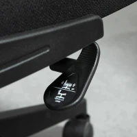 Vinsetto Cadeira de Escritório de Malha Ergonómica Cadeira de Escritório com Altura Ajustável Apoio para os Braços Dobrável Apoio para a Cabeça e Suporte Lombar Ajustáveis 65x64x114-122cm Preto(m-12)