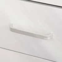 HOMCOM Computer Desk, Home Office Desk with Lockable Drawer, Storage Shelf for Study Bedroom, 110 x 50 x 76 cm, White(m-10)