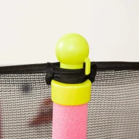 HOMCOM Trampolim para Crianças acima de 3 Anos Cama Elástica Infantil com Rede de Segurança e Estrutura de Aço para Interiores e Exteriores Carga 50kg Ø163,5x163,5 cm Rosa(m-9)