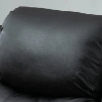 HOMCOM Poltrona Relax Levanta Pessoas com Controle Remoto Reclinação Elétrica de 160° Apoio para os Pés Encosto Estofado em PU e Bolsos Laterais 76x90x105cm Preto(m-10)