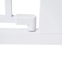 PawHut Barreira de Segurança para Cães Animais de Estimação 75-96cm para Escadas Portas e Corredores com Fechamento Automático Altura 76cm Branco(m-13)