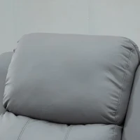 HOMCOM Poltrona Relax Levanta Pessoas com Controle Remoto Reclinação Elétrica de 160° Apoio para os Pés Encosto Estofado em PU e Bolsos Laterais 76x90x105cm Cinza(m-9)