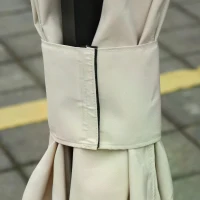 Outsunny Replacement Gazebo Curtains - 4-Panel Gazebo Side Panels Only, for 3 x 3 M Gazebos or Pergolas, Hooks/C-Rings Included, Beige(m-9)