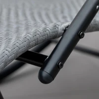 Outsunny Espreguiçadeira de Balanço de Exterior para Jardim Terraço Pátio Carga Máxima 160Kg 61x160x79 cm Cinza(m-7)