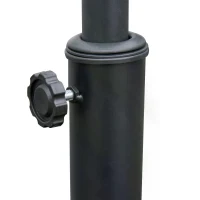 Outsunny 25kgs Round Parasol Base Concrete Umbrella Weight Stand Patio Outdoor Black Dia 49cm(m-8)