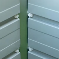 Outsunny Caixa de Plantio de Aço com Luvas Caixa de Plantio Retangular para Cultivos de Plantas Flores para Terraço Jardim Exterior  125x47x40cm Verde(m-9)