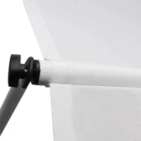 Outsunny Toldo Manual Retrátil para Exterior 300x150x170-280cm Toldo Enrolável Altura Ajustável com Manivela Proteção Solar para Terraço Balcão Jardim Branco(m-11)